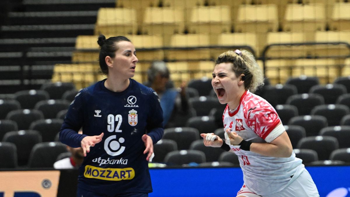 Jovana Milojević i Sylwia Matuszczyk podczas meczu Serbia - Polska