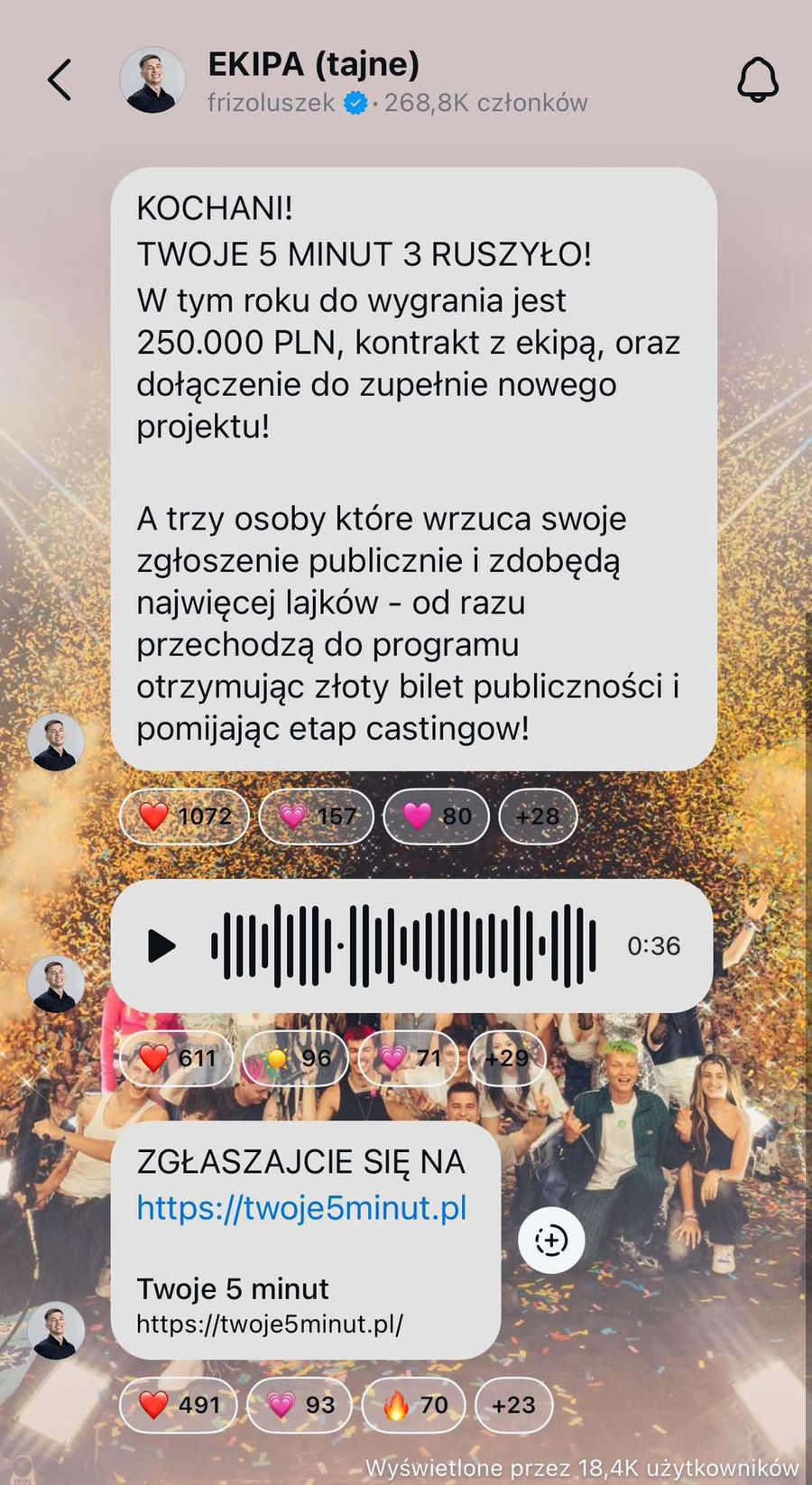 Friz zapowiada trzecią edycję "Twoje 5 minut". Nagroda to 250 ty