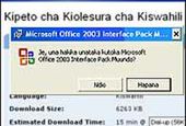 Oprogramowanie Microsoftu w swahili