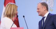 Tusk spotkał się z premier Łotwy. Wszyscy patrzą na jej strój