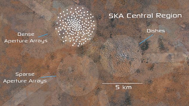 Square Kilometer Array - wizualizacja (Fot. Daily Mail)