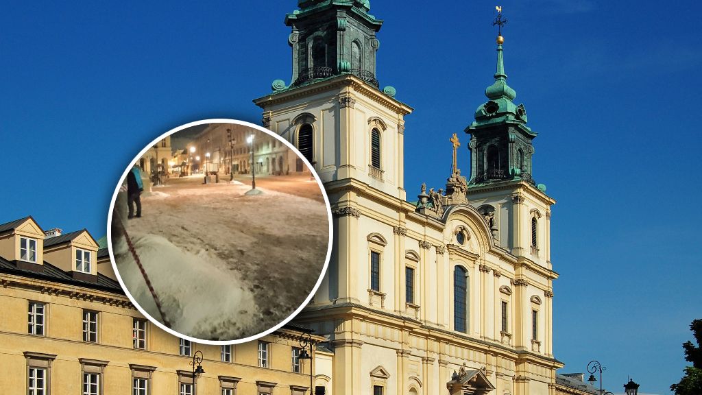 Śnieg na planie serialu "Lalka"