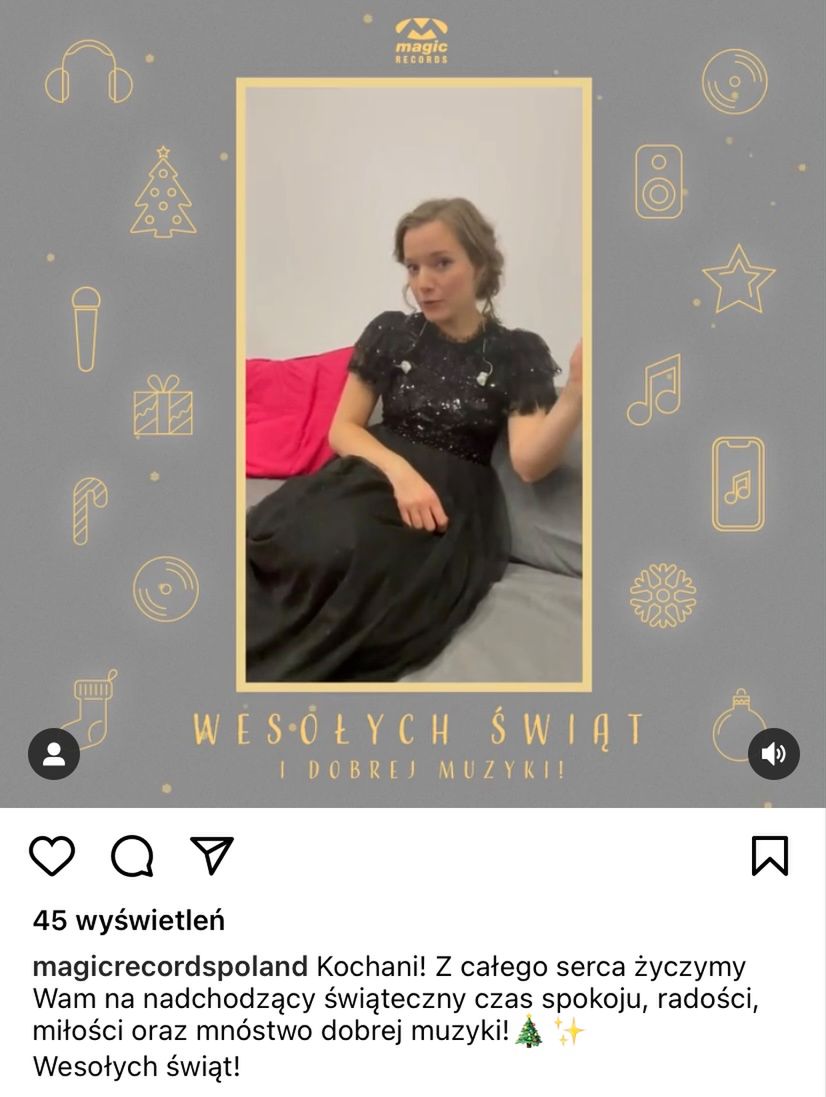 Sanah składa życzenia na Boże Narodzenie 2021
