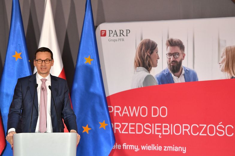 Premier Mateusz Morawiecki podczas spotkania z ekspertami "Prawo do przedsiębiorczości. Małe firmy - wielkie zmiany"