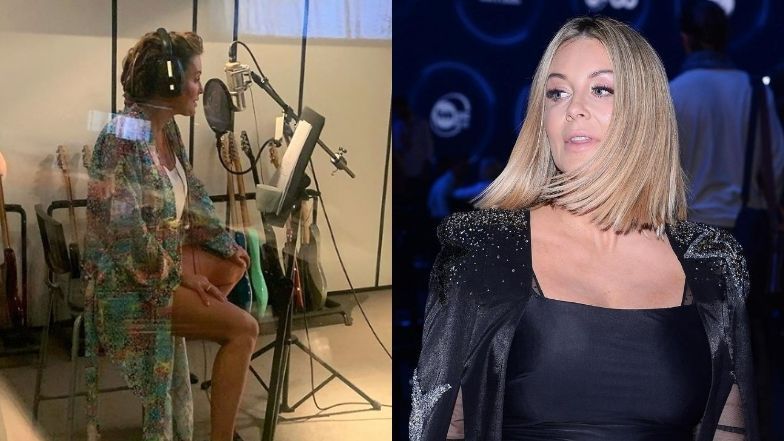 Małgorzata Rozenek wybrała się do studia nagraniowego