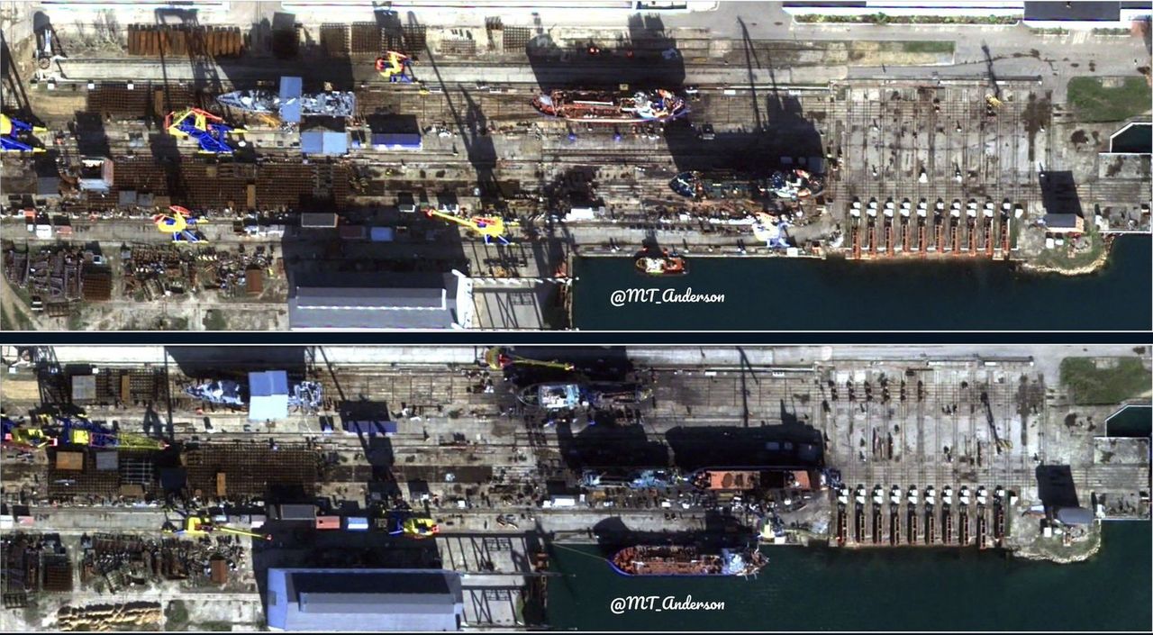 Satellite images allow for monitoring the progress of Russian work.