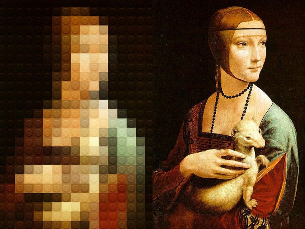 Kopia z LEGO i oryginał - Leonardo da Vinci, Portret damy z gronostajem