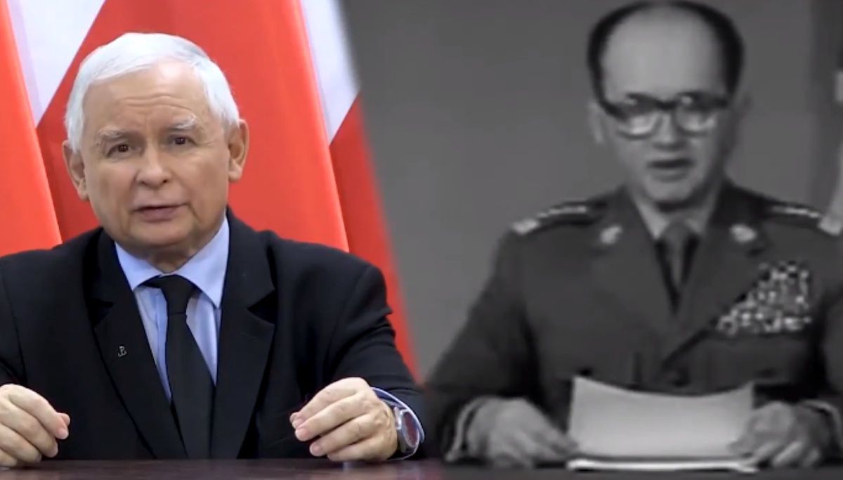 Kaczyński i Jaruzelski zwracali się do narodu w zaskakująco podobnym stylu