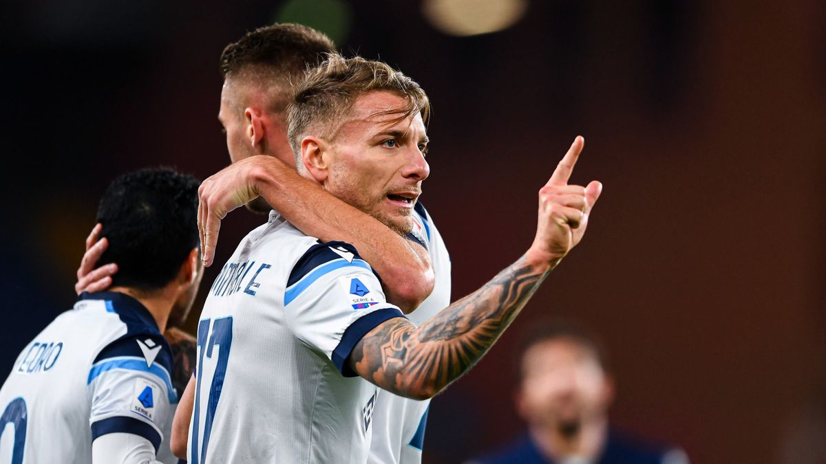 PAP/EPA / SIMONE ARVEDA / Na zdjęciu: Ciro Immobile cieszy się z gola