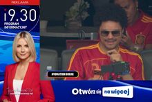 Reklama programu "19.30" w czasie finału mundialu