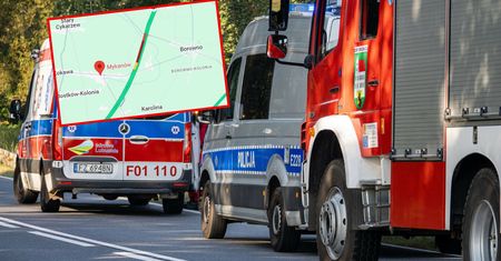 Groźny wypadek czterech aut na A1. Są ranni