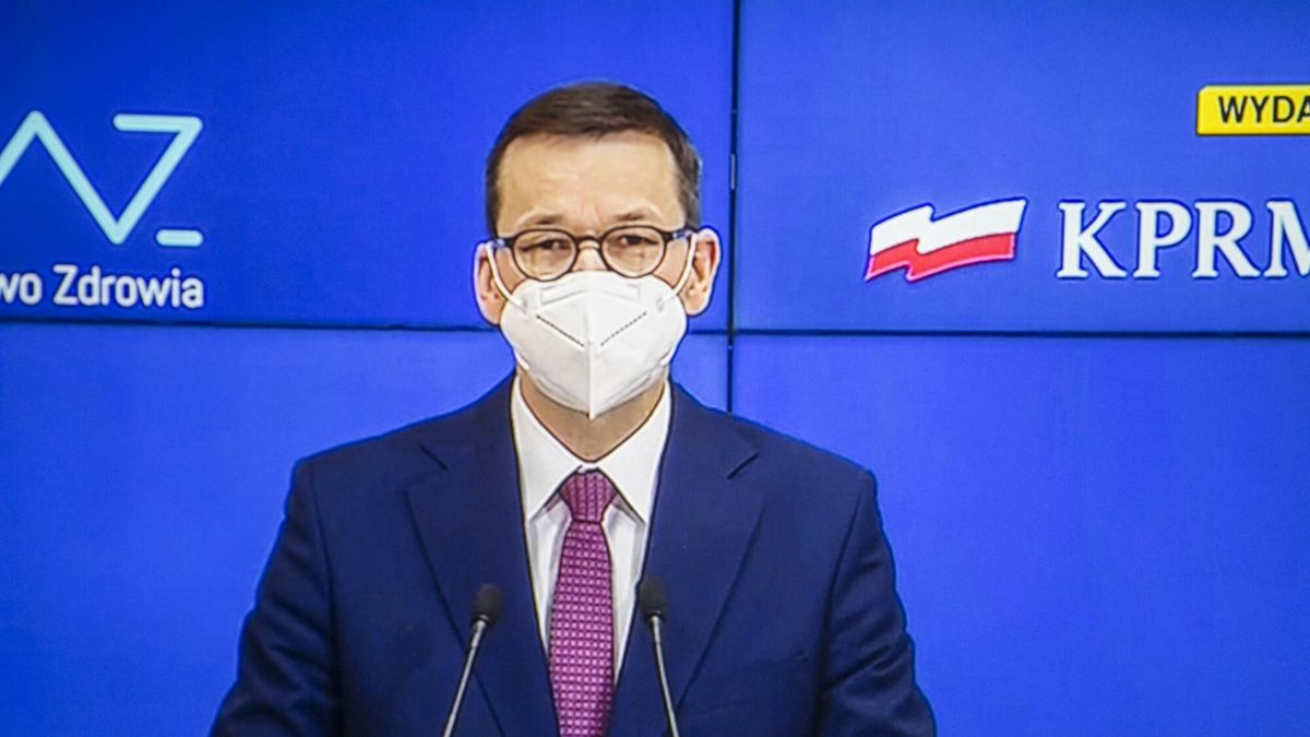 Konferencja prasowa ws. nowych obostrze? koronawirusowych25.03.2021 Warszawa Konferencja prasowa premiera Mateusza Morawieckiego i ministra zdrowia Adama Niedzielskiego na temat wprowadzenia kolejnych obostrzen na czas swiat Wielkanocnych.fot. Marek M Berezowski/REPORTERMarek M Berezowski/REPORTER