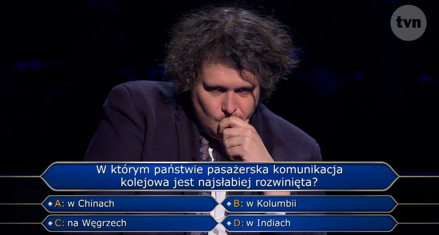 Kadr z teleturnieju "Milionerzy"