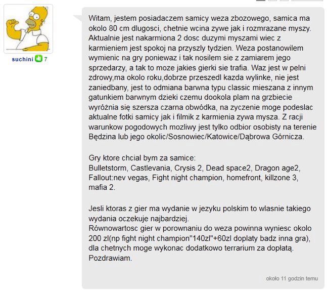 Wymienię węża na gry 2