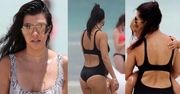 Kourtney Kardashian pokazała pośladki na plaży (ZDJĘCIA)