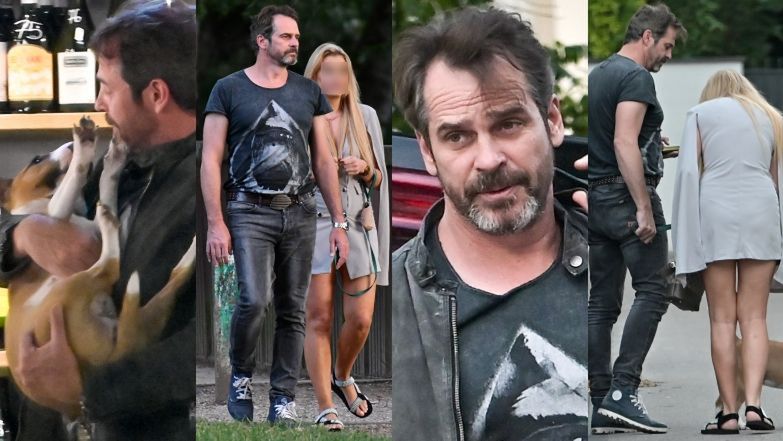 Paweł Deląg na randce z tajemniczą blondynką i jej psem