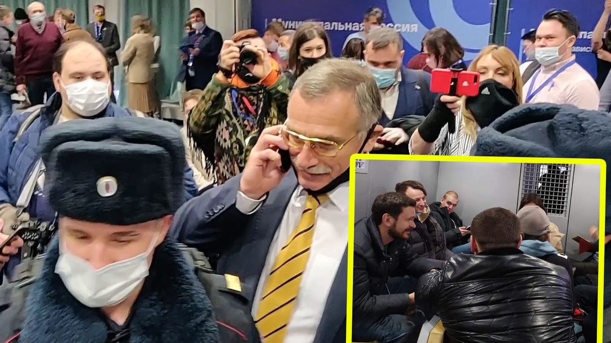 Konferencja została przerwana, a opozycjoniści siłą wepchnięci do więźniarek