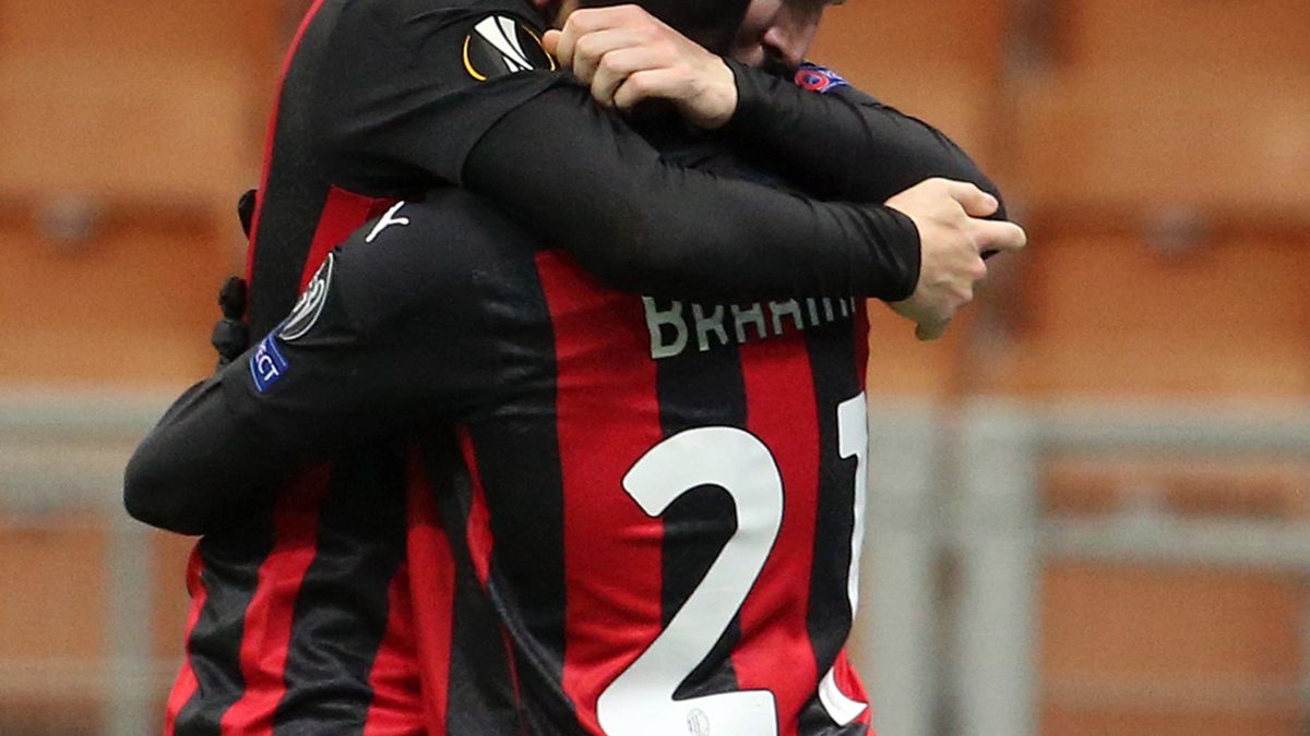 PAP/EPA / MATTEO BAZZI / Na zdjęciu: Jens Petter Hauge i Brahim Diaz