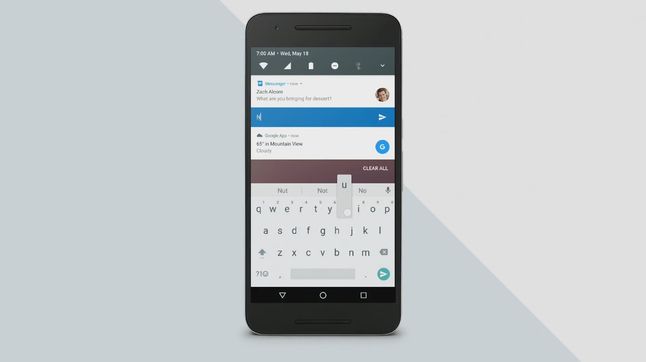 Android N - opcja szybkich odpowiedzi z poziomu panelu powiadomień