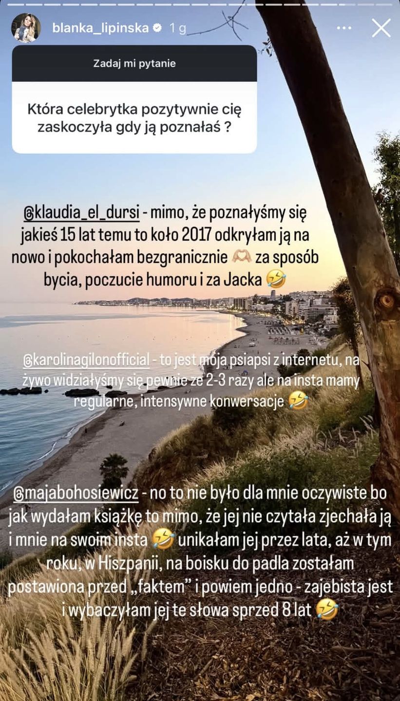 Blanka Lipińska o Mai Bohosiewicz 