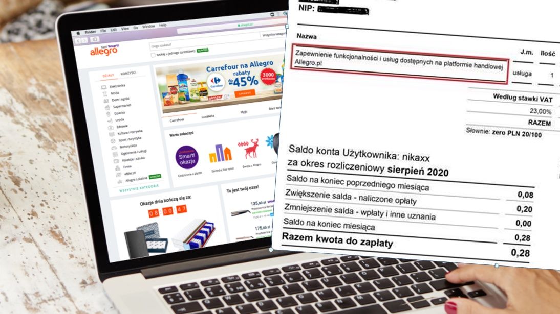 Skargi na faktury z Allegro.
