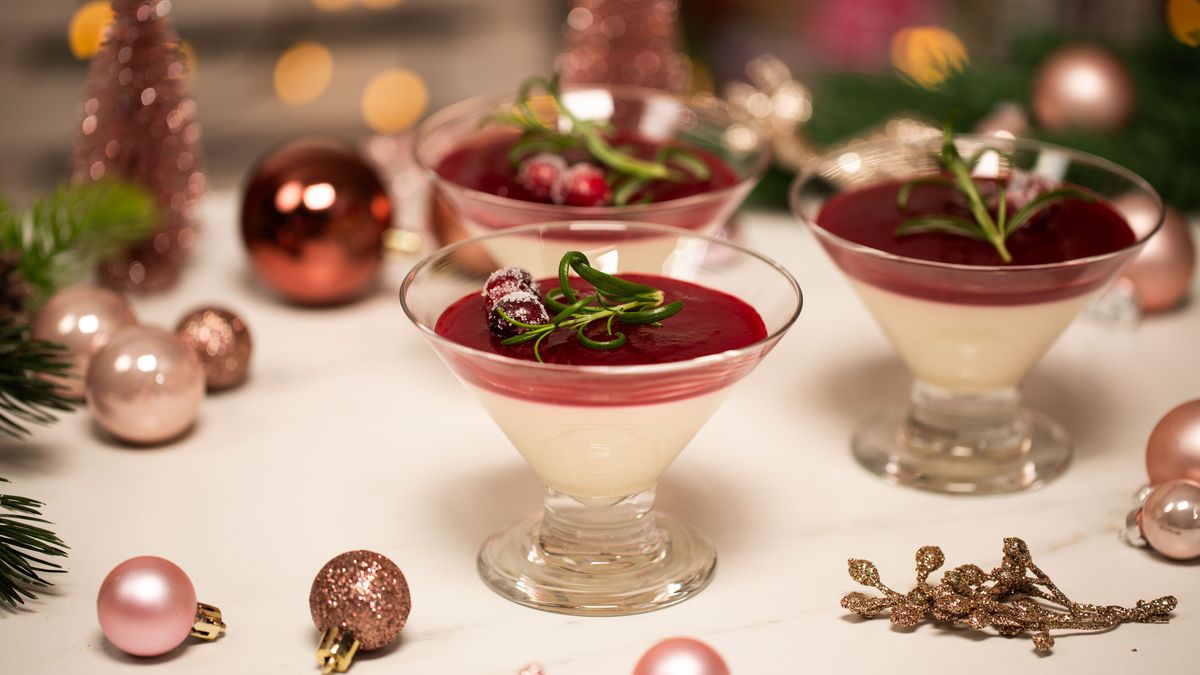 Panna cotta z żurawiną