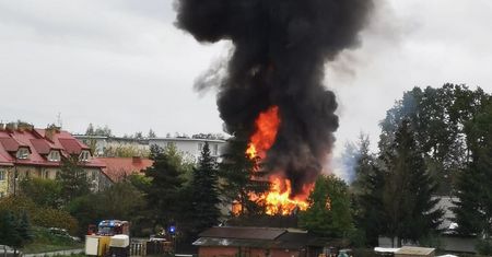 Ponad pół miliona złotych strat po pożarze restauracji w Lublinie. Budynek spłonął doszczętnie