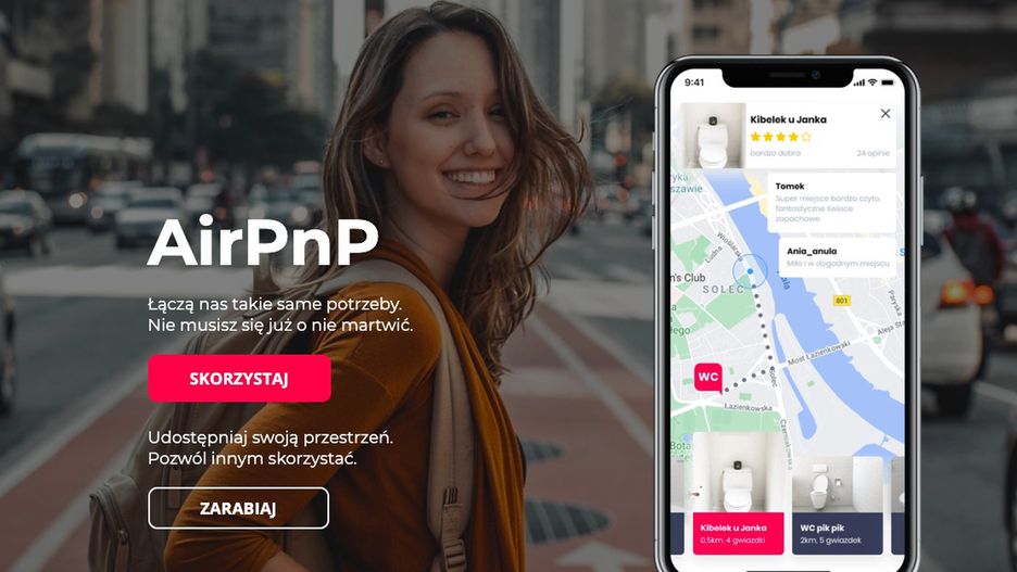 Warszawa. Kibelek u Janka. Żart z AirPnP aplikacją pozwalającą na współdzielenie się… łazienką