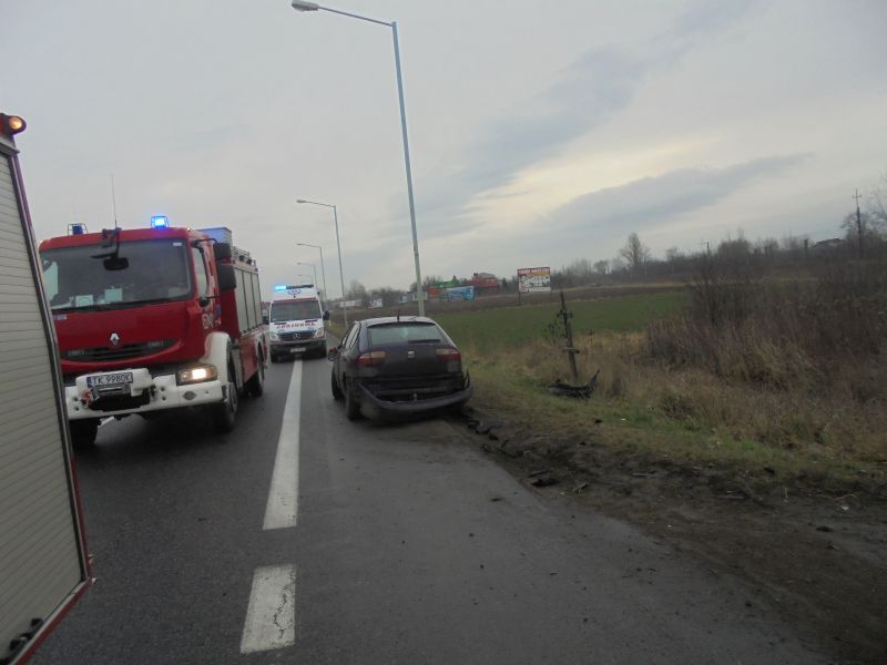 Wypadek samochodowy przy ulicy Reńskiej