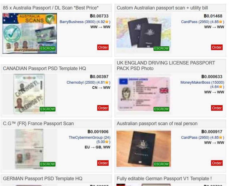 Przestępcy sprzedają w darknecie skany paszportów i fizyczne dokumenty. Chętnych nie brakuje