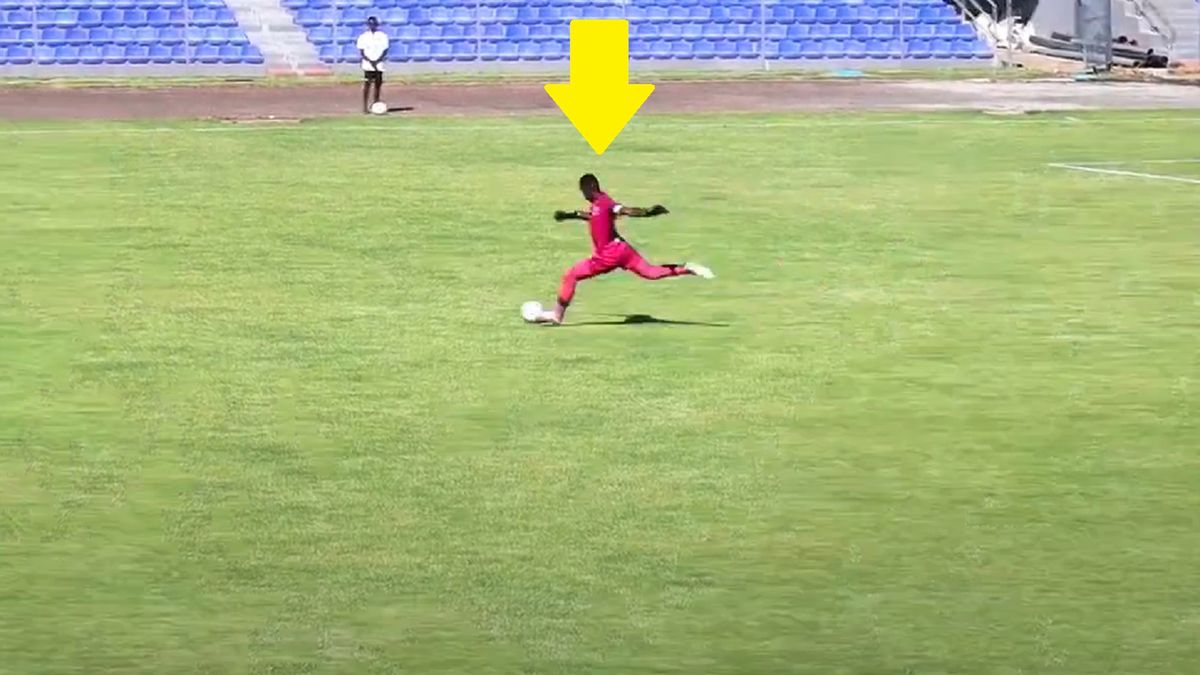 Zdjęcie okładkowe artykułu: YouTube / Ethiopian Football Federation / Na zdjęciu: strzał Moerane