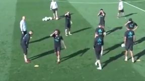 Ronaldo ośmieszył kolegę na treningu! Piłkarze aż złapali się za głowy (wideo)