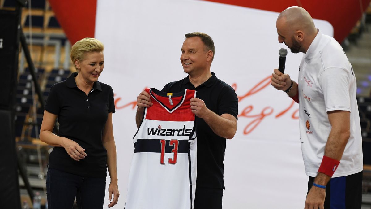 PAP / Grzegorz Michałowski / Agata Kornhauser-Duda, Andrzej Duda i Marcin Gortat