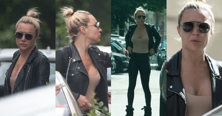 Naburmuszona Blanka Lipińska posyła paparazzi groźne spojrzenia podczas załatwiania sprawunków na mieście (ZDJĘCIA)
