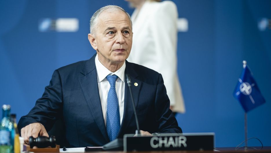 BERLIN, GERMANY - MAY 15: The NATO Deputy Secretary General, Mircea Geoana, is pictured at the Informal meeting of NATO Ministers of foreign affairs on May 15, 2022 in Berlin, Germany. (Photo by Xander Heinl/Photothek via Getty Images)