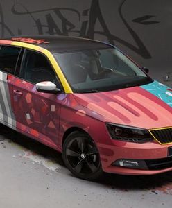 Skoda Fabia jako pokryte graffiti dzieło sztuki