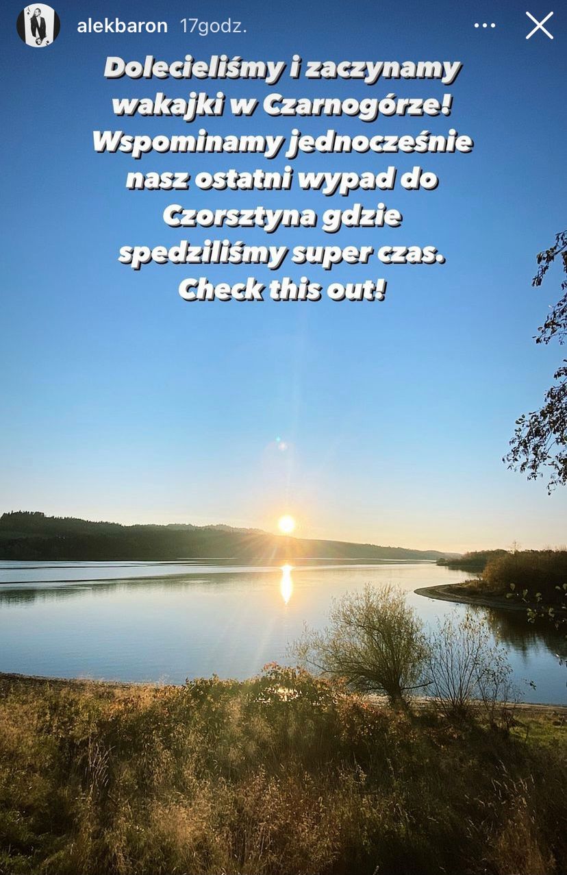 Sandra Kubicka i Baron na wakacjach