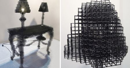 Afterimage - meble, które wyglądają jak siatka 3D z programu graficznego