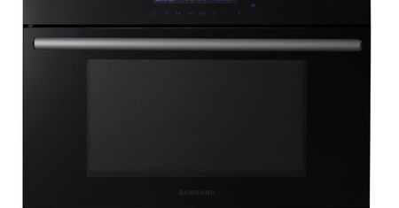 Samsung Prezio - czarne piekarniki i mikrofalówki.