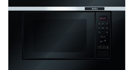 Czarna kuchenka mikrofalowa Amica AMG 20 BF z linii Fusion