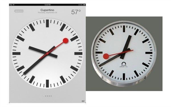 Apple ukradło design zegara z nowego iOS 6...