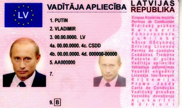 Posiadał prawo jazdy wystawione na... Władimira Putina