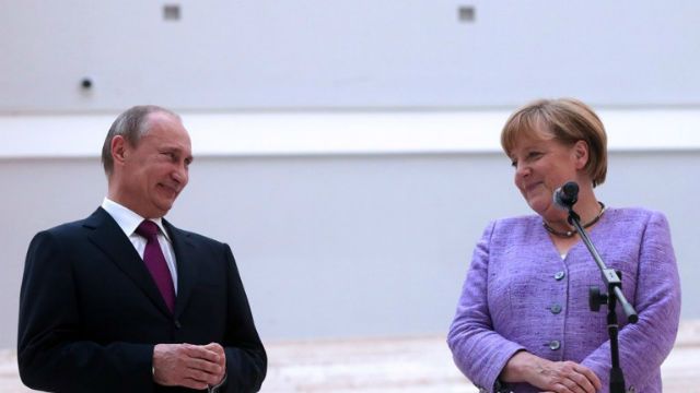 Władimir Putin i Angela Merkel
