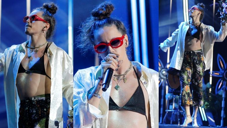 Bosy Michał Szpak w staniku na Earth Festival