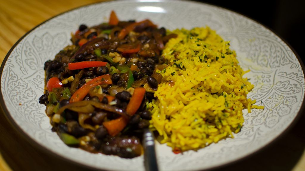 Ryż z czarną fasolą