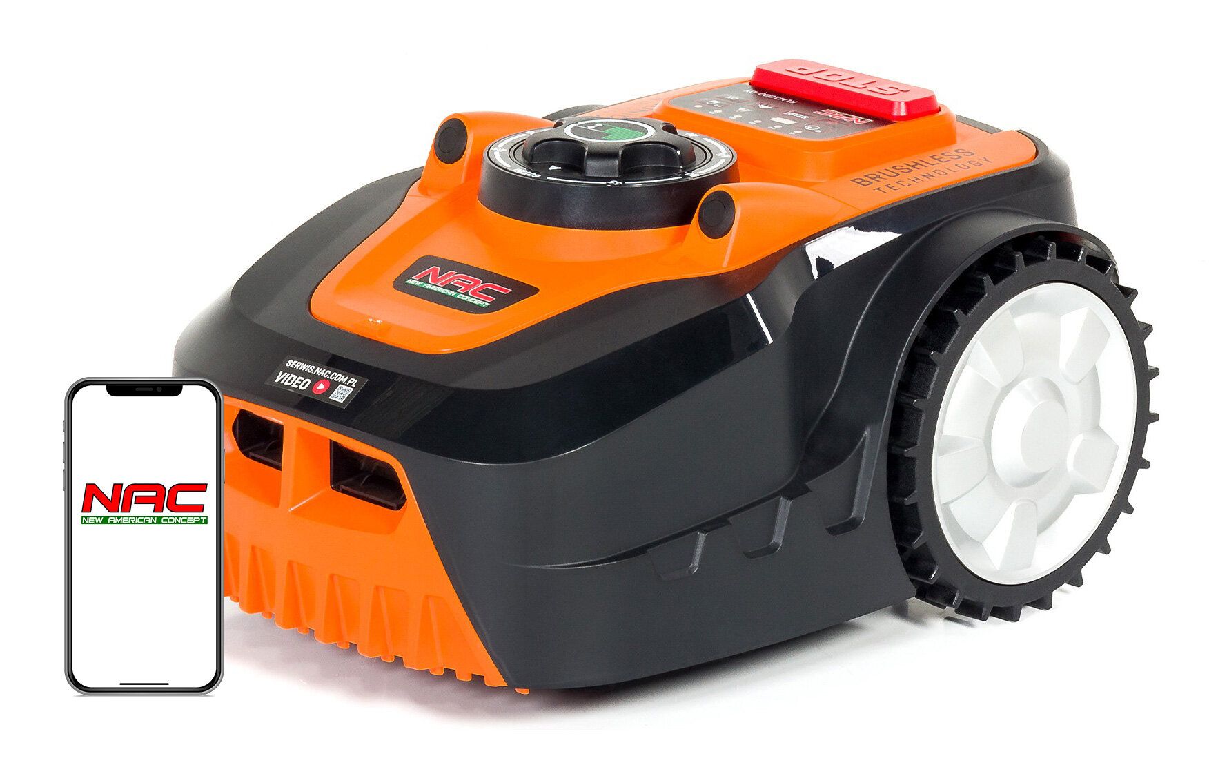 Robot koszący NAC RLM1000-DY sterowanie Wi-Fi/Bluetooth. 