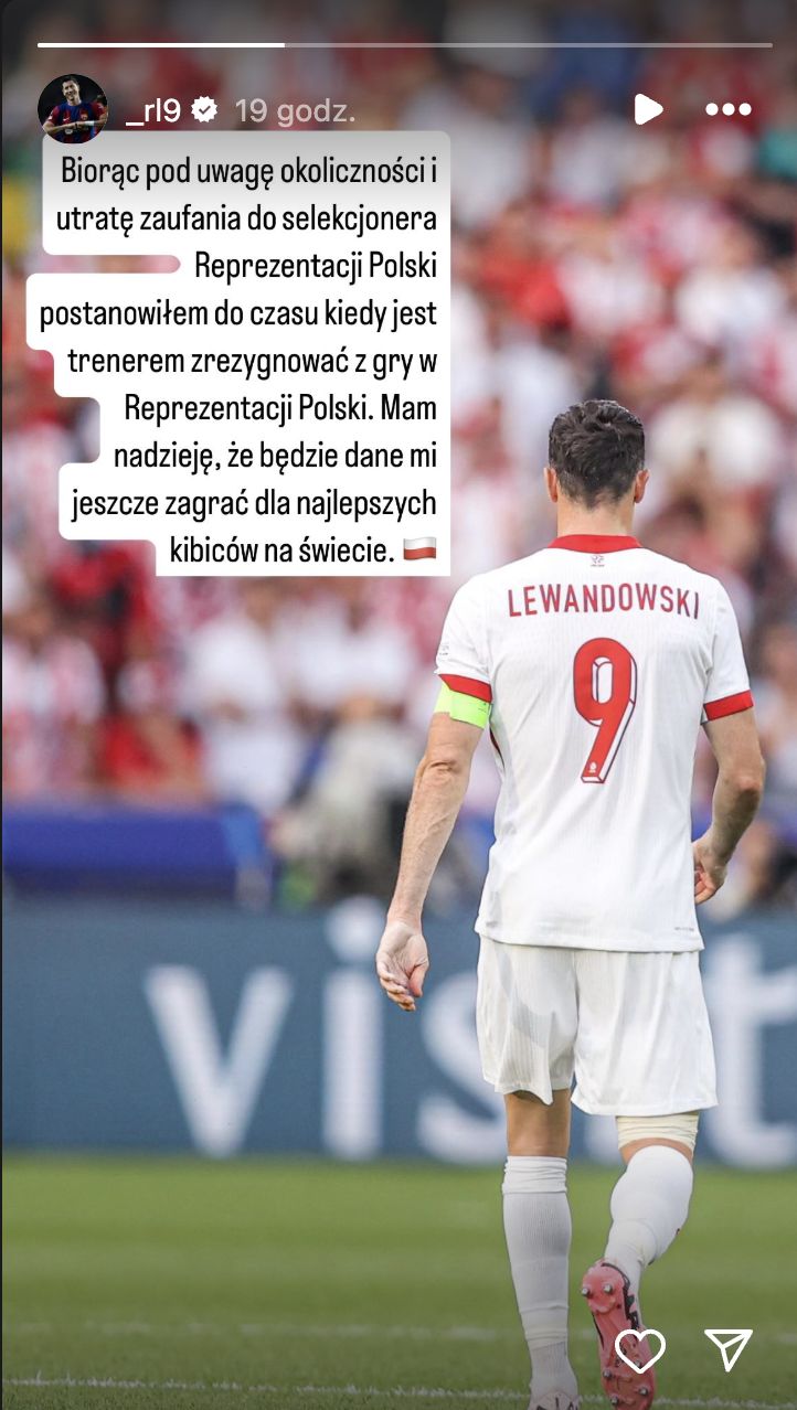 Robert Lewandowski zawiesił reprezentacyjną karierę