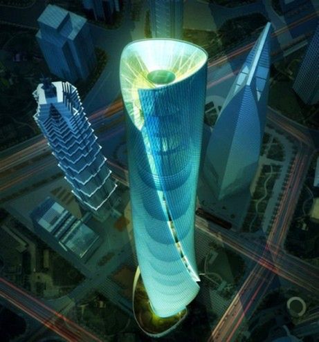Zakręcona wieża Shanghai Tower będzie najwyższa w Chinach 1