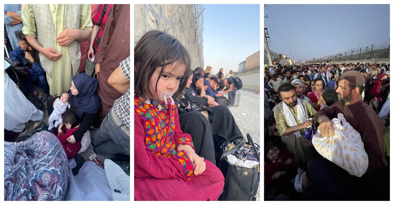 Ucieczka z Kabulu. Tłum na lotnisku, oczekiwanie na polskie samoloty wojskowe. Fristha, jej mama i Atilla, żeby nie rzucać się w oczy, ubrali się w tradycyjne stroje