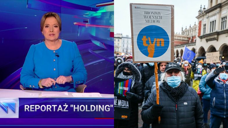 W TVP bez zmian. O protestach ws. "lex TVN" cisza, w zamian reportaż UDERZAJĄCY w stację: "Wyjątkowo podły PASZKWIL"